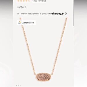 Kendra Scott Rose Gold Drusy Elisa Necklace